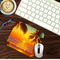 Tropical sunset mouse pad. Vibrant ocean beach desk mat. Coastal palm tree office pad. Sunset waves mouse pad
